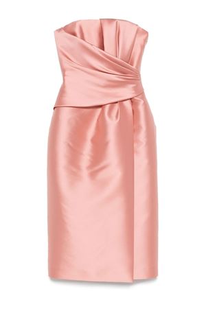 Blush pink strapless midi dress ALBERTA FERRETTI | J040816250169